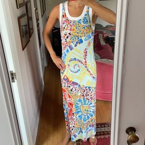 PUCCI dress with Mosaic print, white border Sz 38 IT